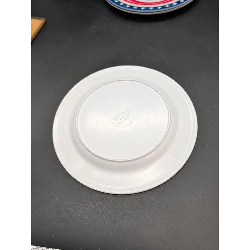 Kings Club Casino Captain America Star Salad Plates July Fourth Set Of 4